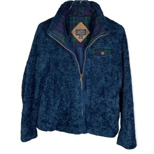 Pedelton Plaid Sherpa Wool Blend Jacket Sz S